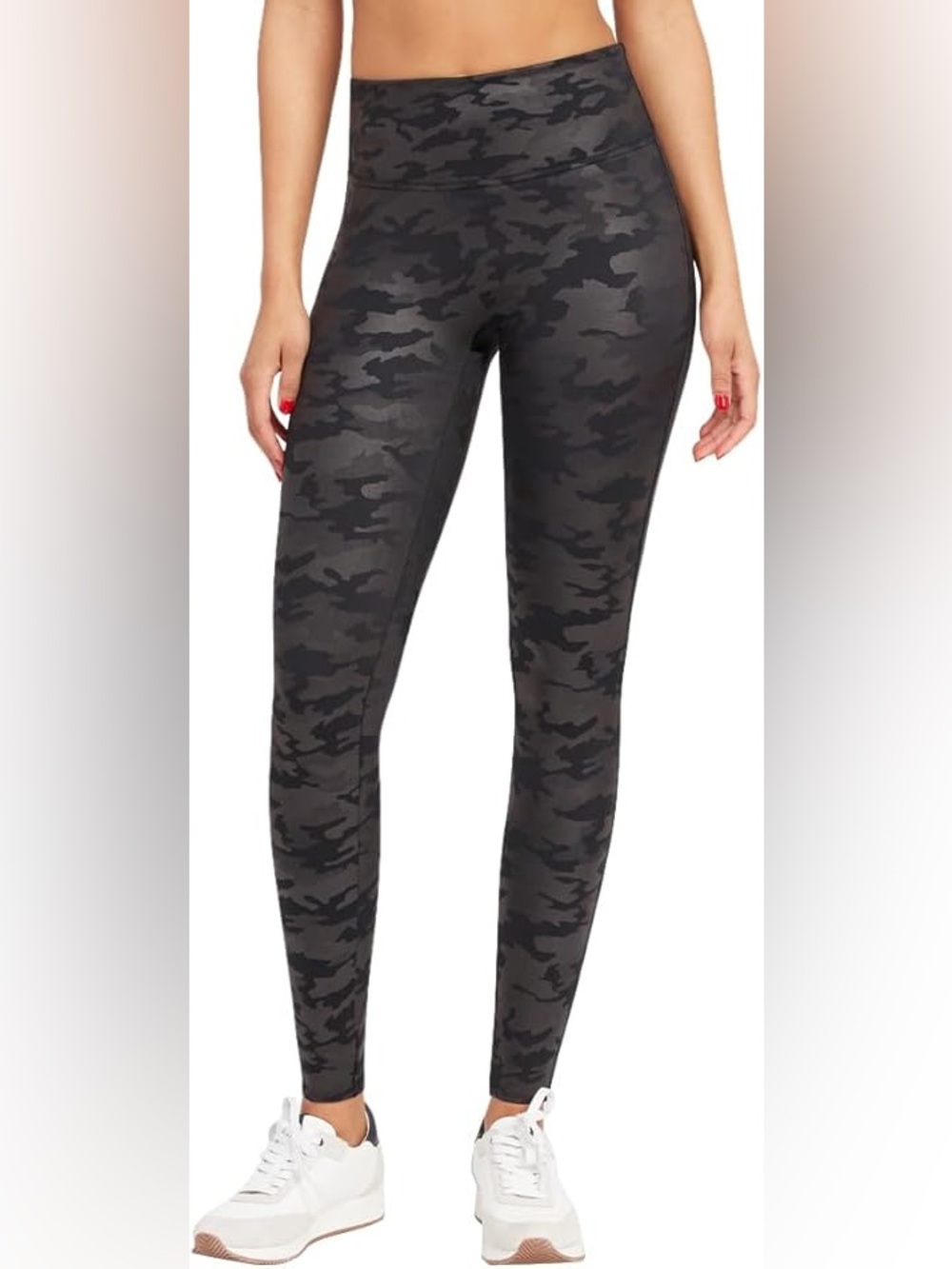 NWT - SPANX Black Camo Faux leather leggings